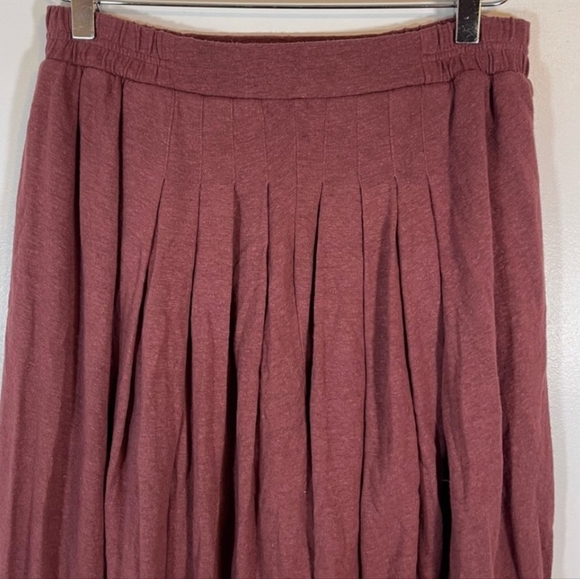 Free People Beach Pleated Cropped Angled Hem Jogger Harem Pants Burgundy S - Picture 6 of 8